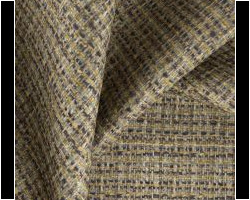 Textured multicolor woven fabric suitable for home upholstery projects. Maison Mermont.