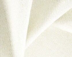 Ivory textured fabric with woven pattern, perfect for upholstery. Maison Mermont.