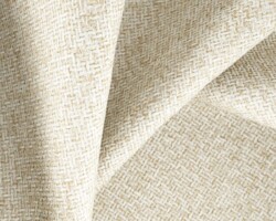 Beige woven fabric texture for home decor, close-up detail. Maison Mermont.