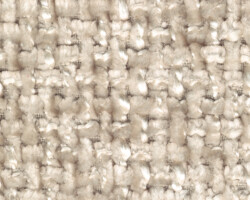 Bond Chenille Close-up of textured beige woven fabric for home furnishing. Maison Mermont.