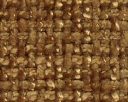 Close-up of textured brown woven fabric for home furnishings. Maison Mermont.