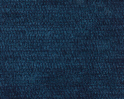 Deep blue textured fabric swatch for upholstery or decor. Maison Mermont.