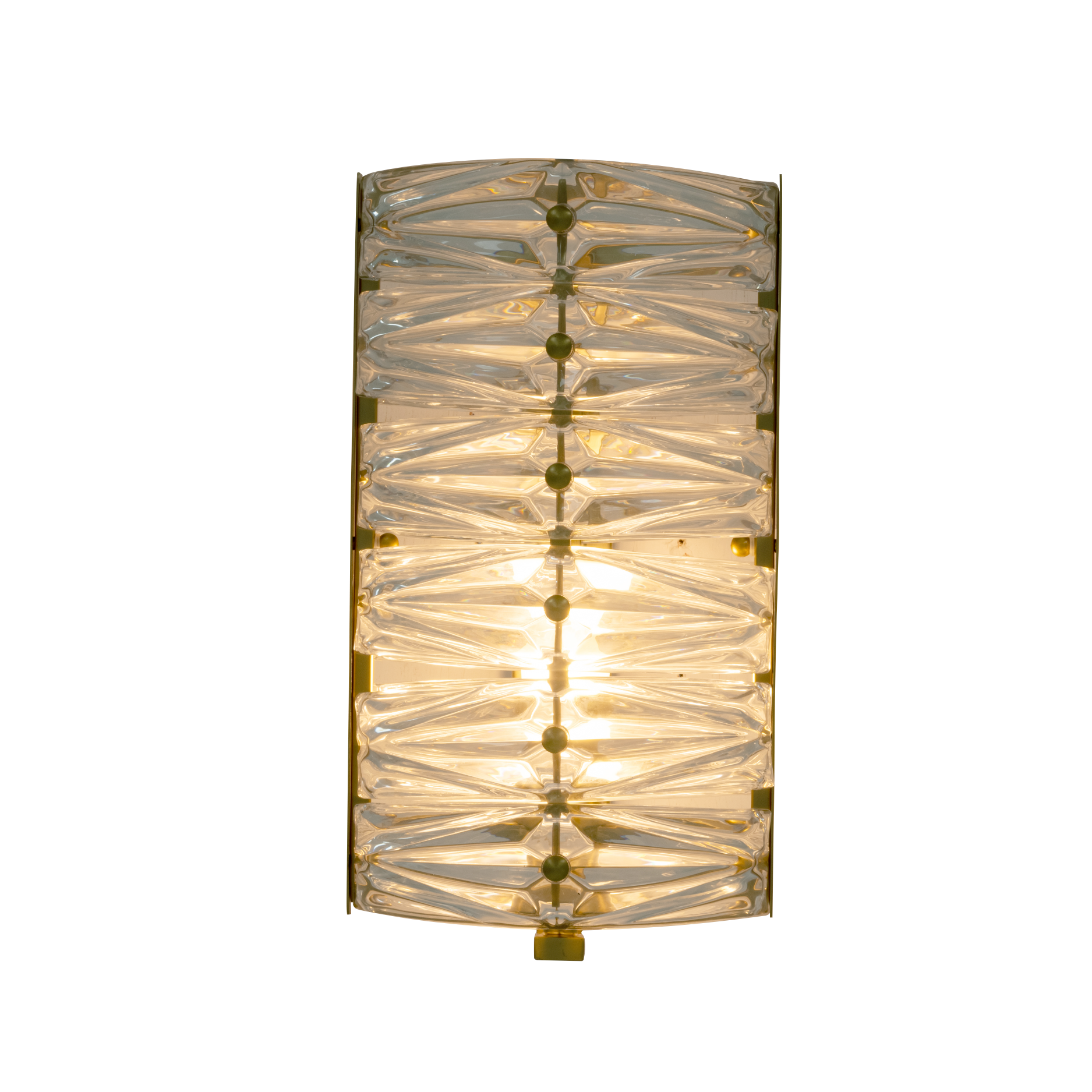 Elegant wall sconce with a textured glass shade and gold accents, perfect for stylish illumination. Maison Mermont.