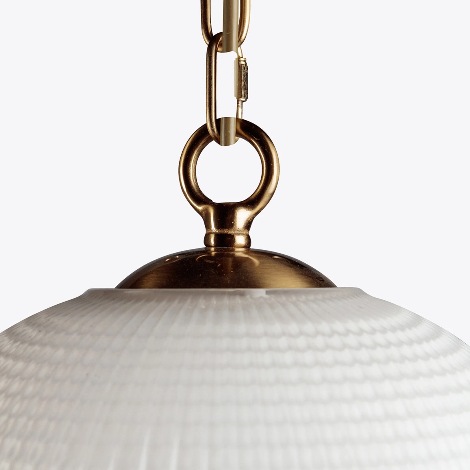 Opaline Parisian Globe Pendant-5848-1626x1626 Elegant pendant lamp with textured glass shade and brass detailing for stylish illumination. Maison Mermont.