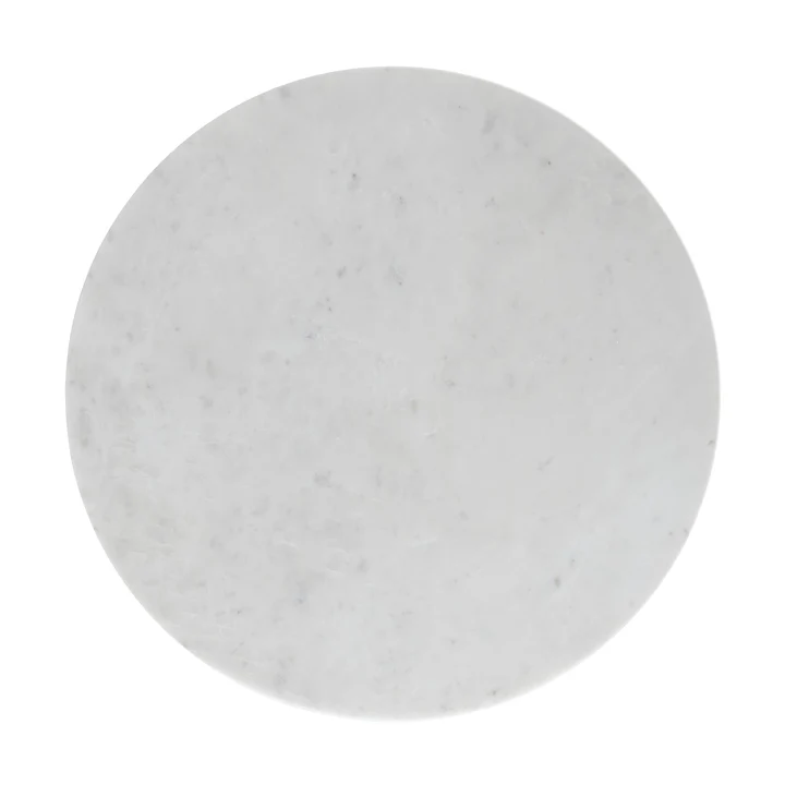 Maison Mermont - Zain Coffee Table Round white marble serving platter, perfect for elegant dining and entertaining. Maison Mermont.